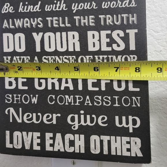 Family Rules Farmhouse Charm Home Rules Canvas Sign - Picture 4 of 5